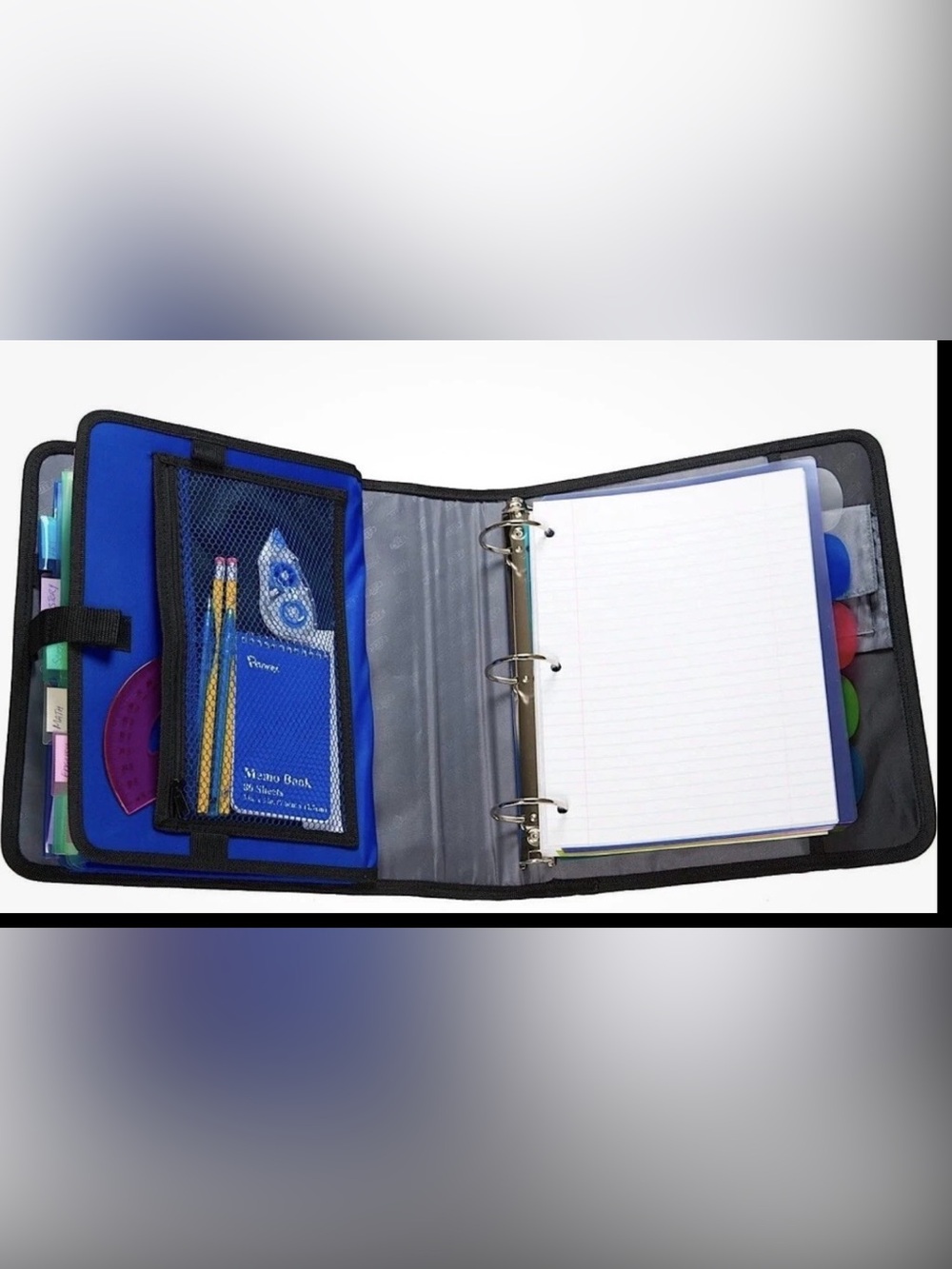 Case-it Open Tab Closure 2-Inch Binder with Tab File, Black - Picture 2 of 13